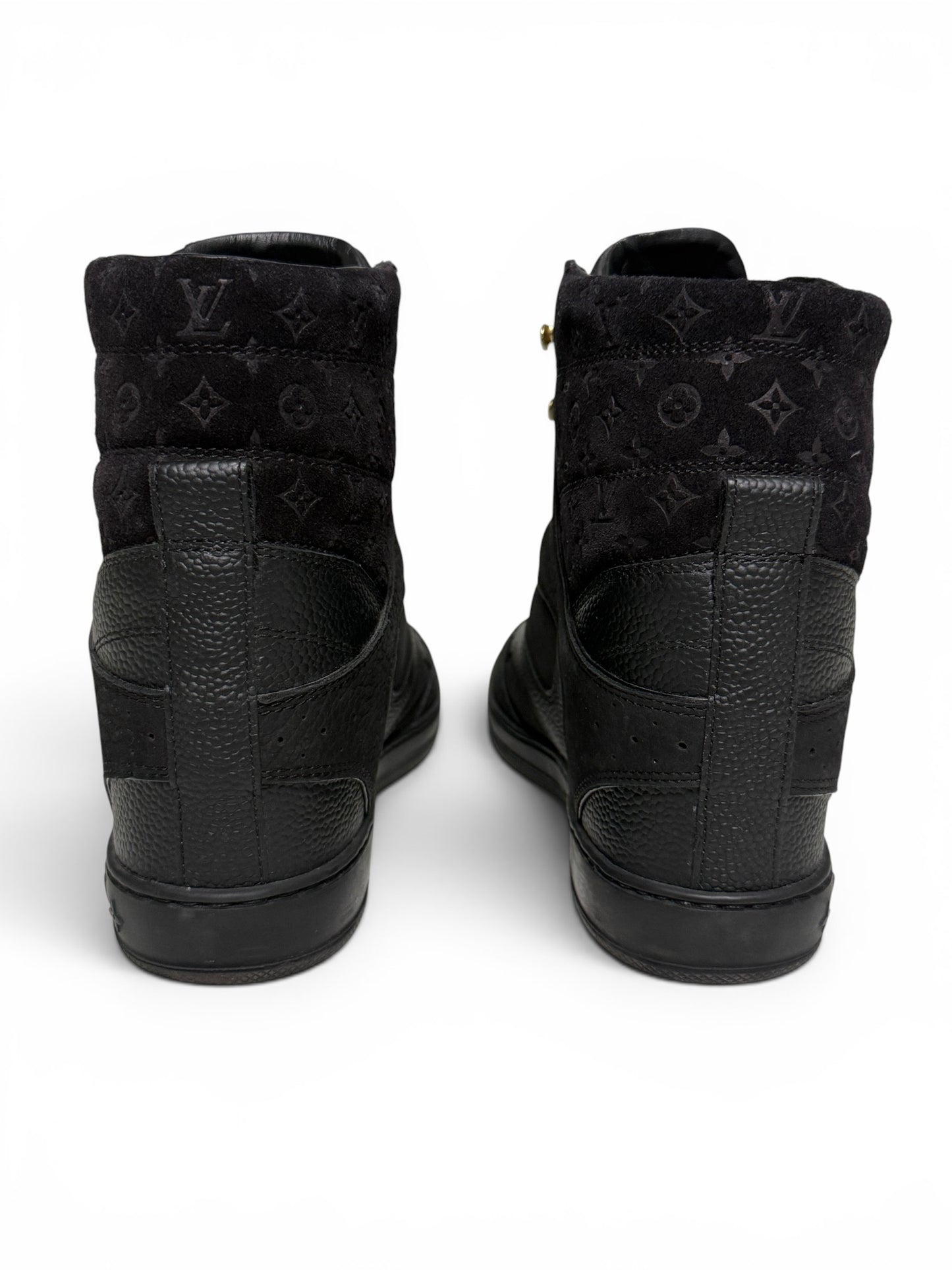 Louis Vuitton FW2014 'Cliff' Wedge Sneaker Black (37)
