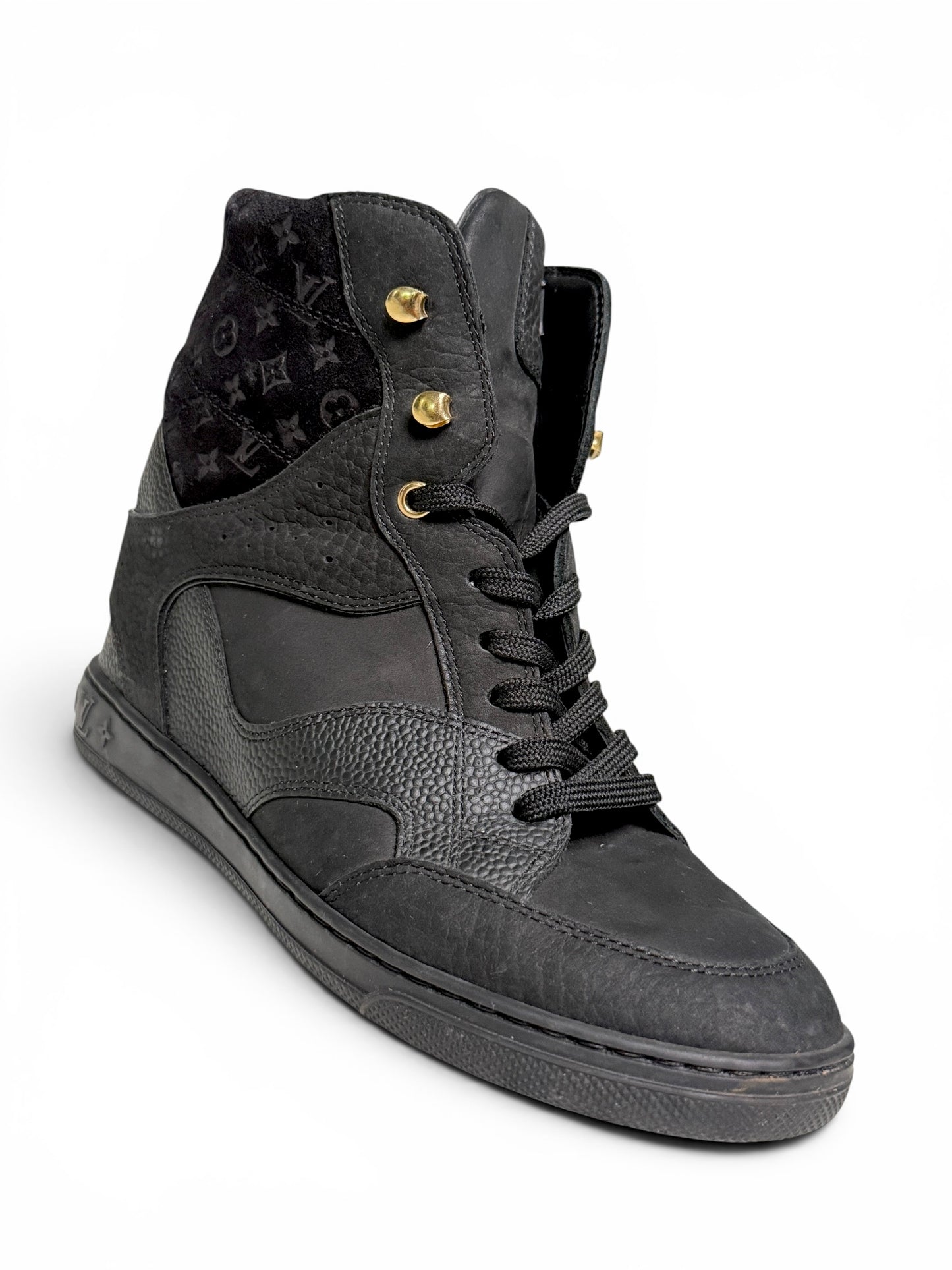Louis Vuitton FW2014 'Cliff' Wedge Sneaker Black (37)