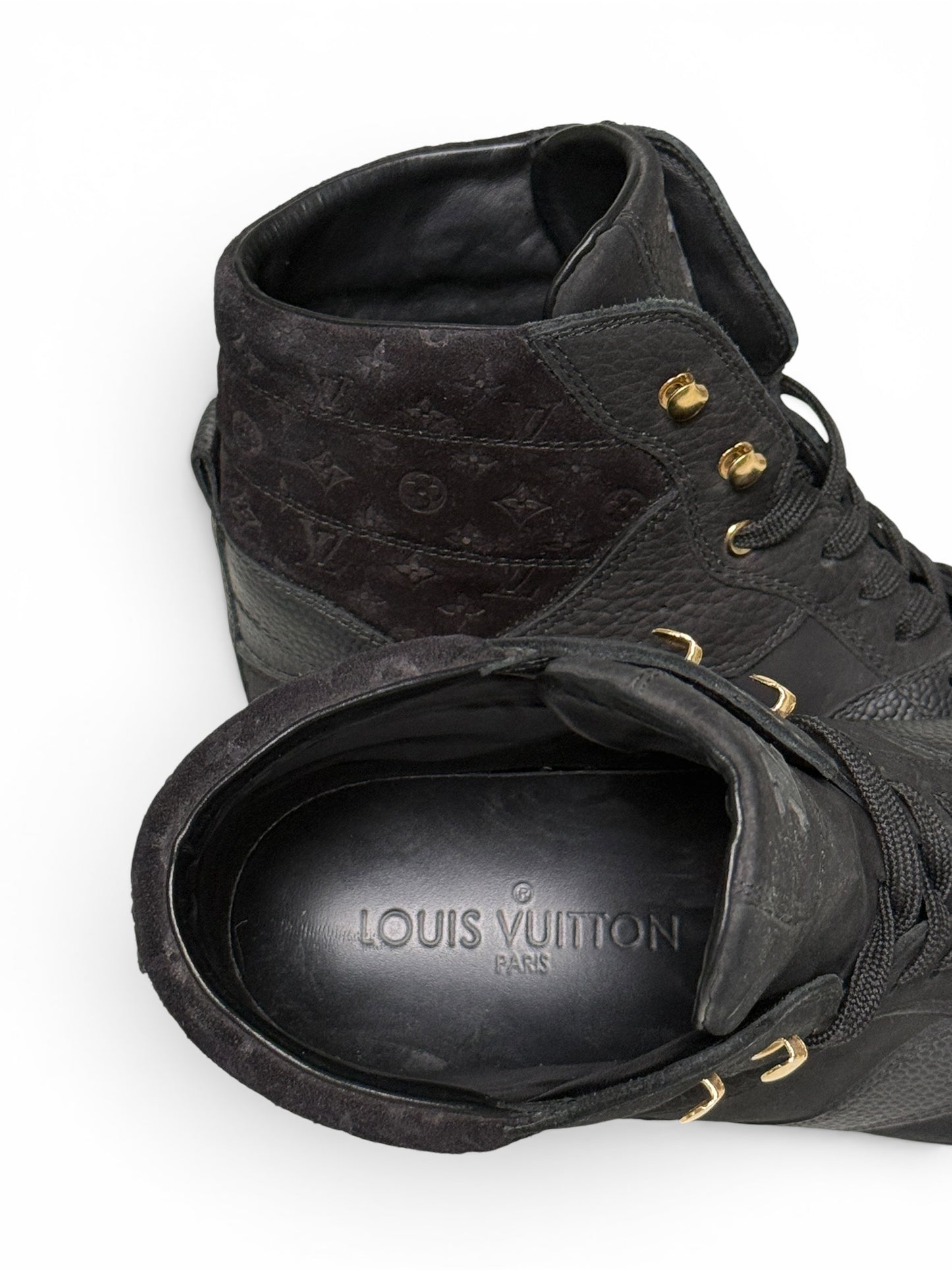 Louis Vuitton FW2014 'Cliff' Wedge Sneaker Black (37)