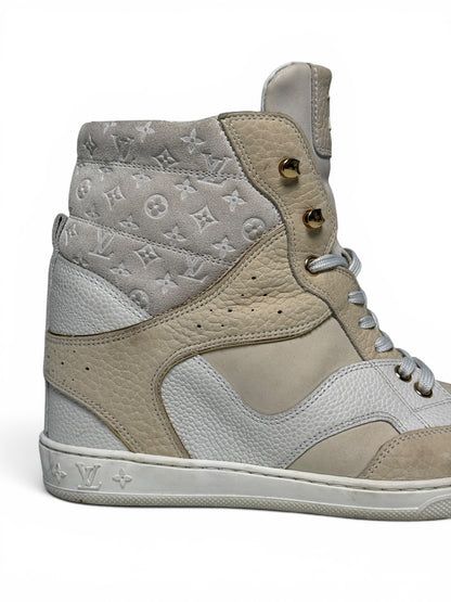 Louis Vuitton FW2014 'Cliff' Wedge Sneaker Beige (37)