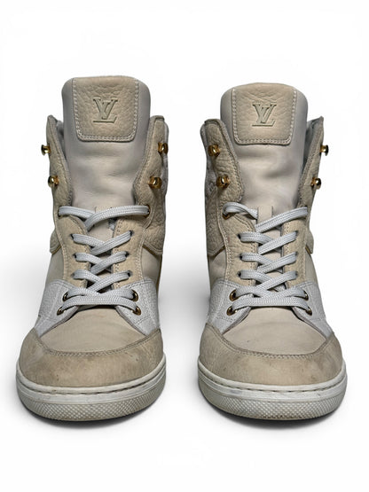 Louis Vuitton FW2014 'Cliff' Wedge Sneaker Beige (37)