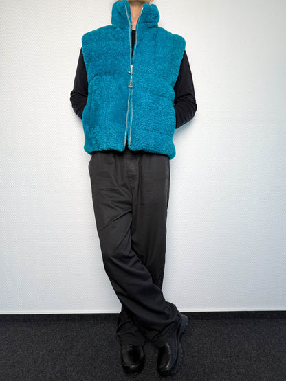 Bottega Veneta Shearling Padded Vest Turquoise (M)