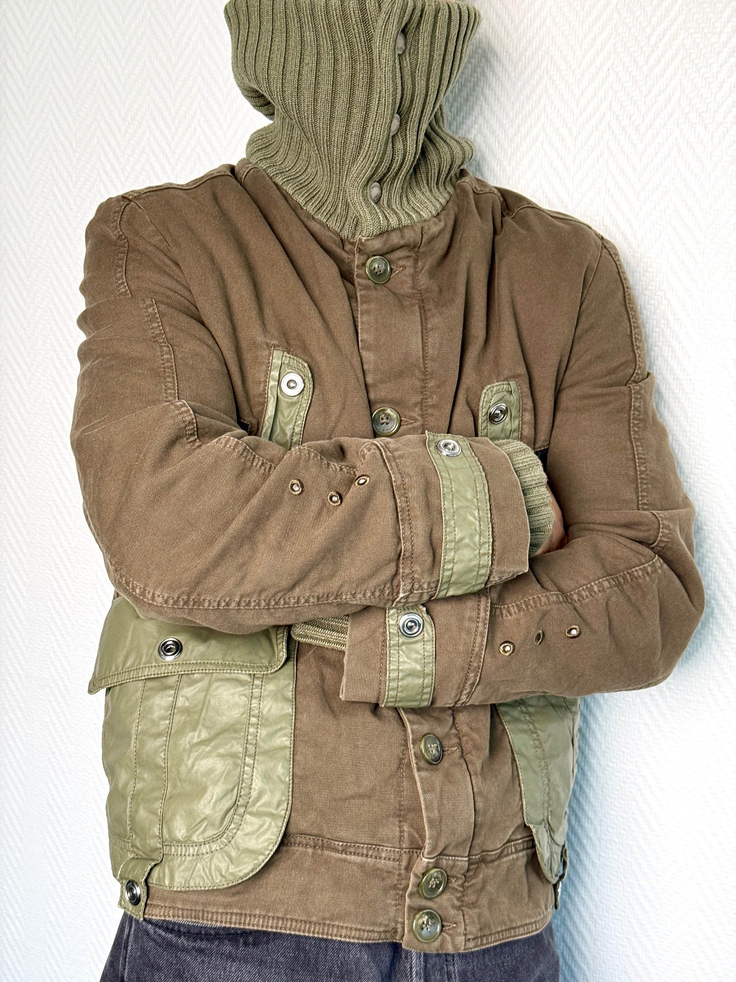 Dolce & Gabbana FW2003 Military Jacket Brown/Green (M/L)