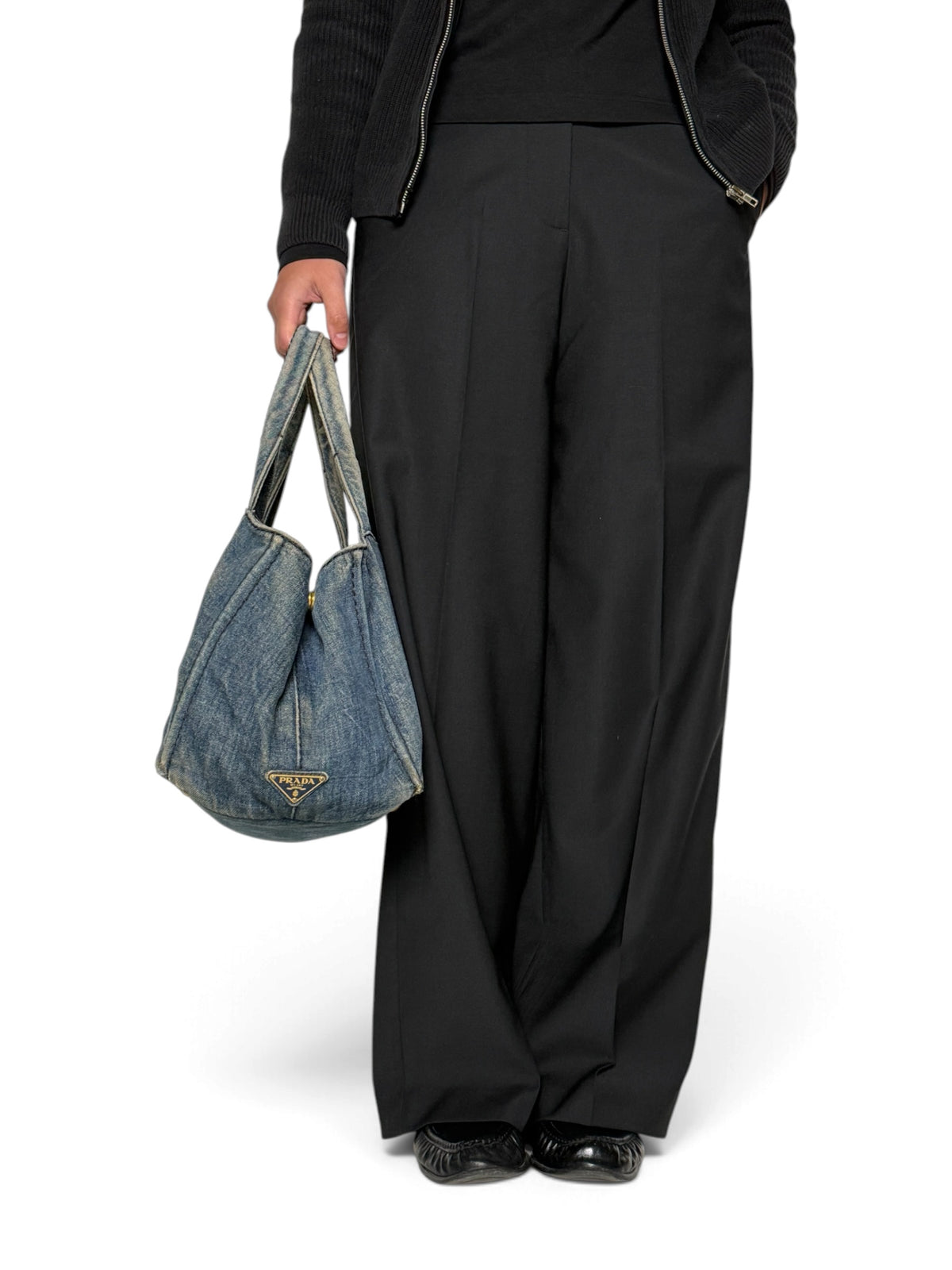 Prada Canapa Denim Tote Bag
