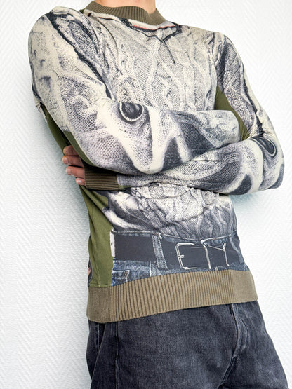 Y/Project x Jean Paul Gaultier Trompe L'Oeil Cable Knit Top Unisex (L)