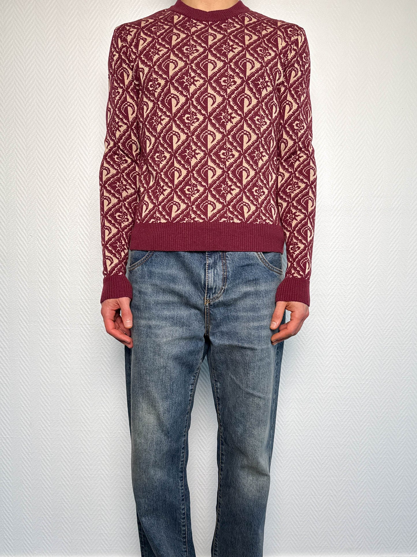 Marine Serre Moon Diamond Jacquard Crewneck Jumper