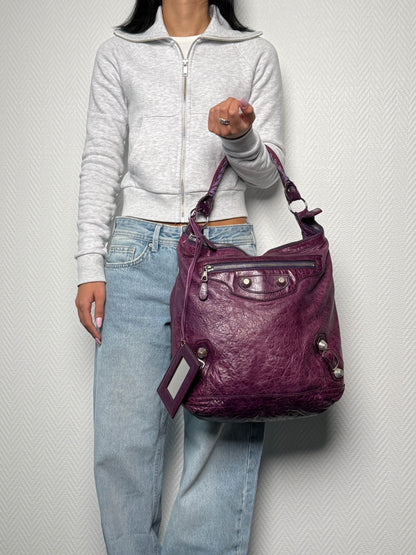 Balenciaga Day Hobo Bag Purple Giant 21
