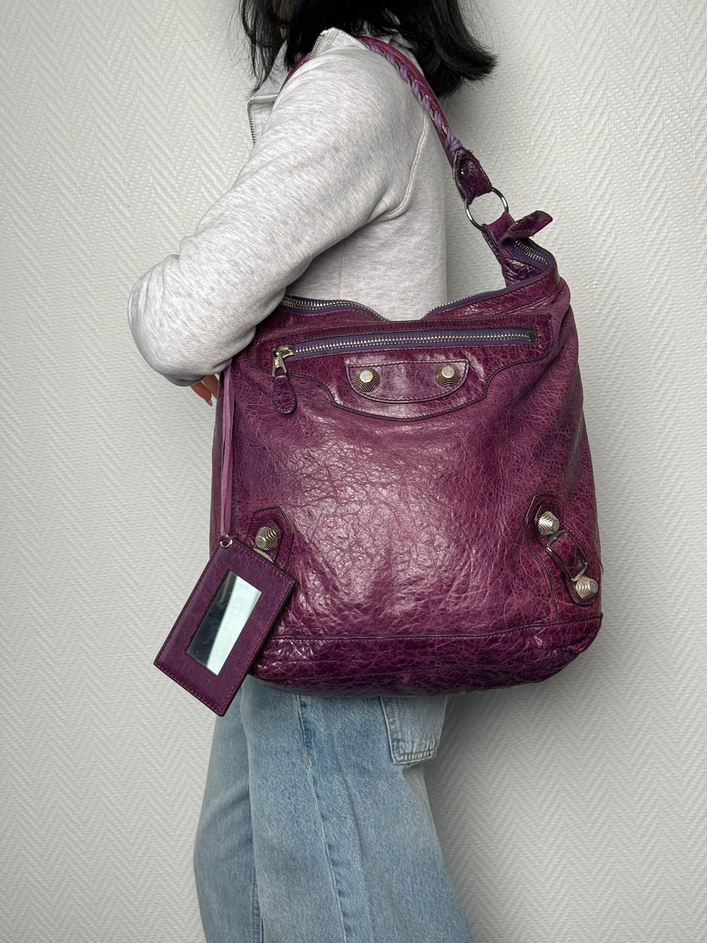 Balenciaga Day Hobo Bag Purple Giant 21
