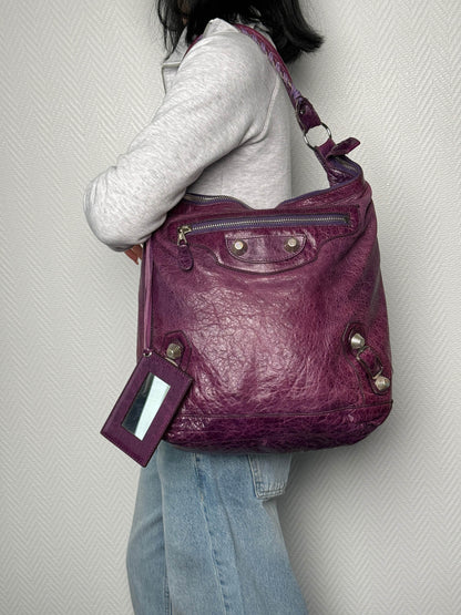 Balenciaga Day Hobo Bag Purple Giant 21