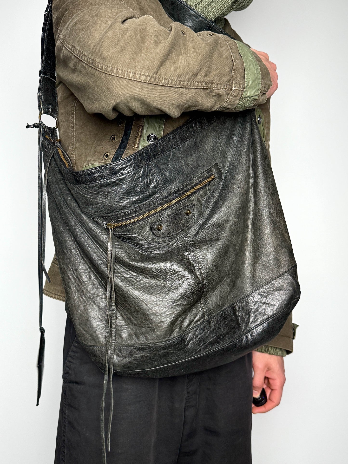 Balenciaga Courier XL Bag Dark Green