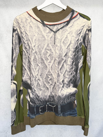 Y/Project x Jean Paul Gaultier Trompe L'Oeil Cable Knit Top Unisex (L)