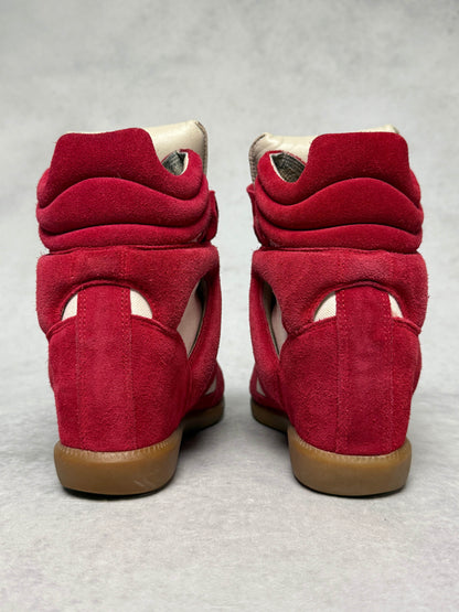 Isabel Marant Bayley Wedge Sneaker Red/Blue Stars (39)