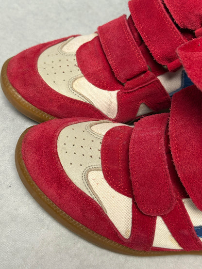 Isabel Marant Bayley Wedge Sneaker Red/Blue Stars (39)