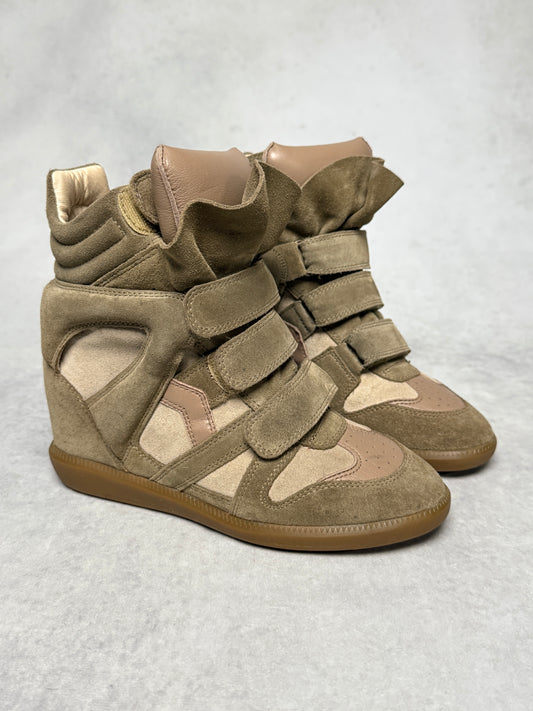 Isabel Marant Bekett Wedge Sneaker Taupe (37)