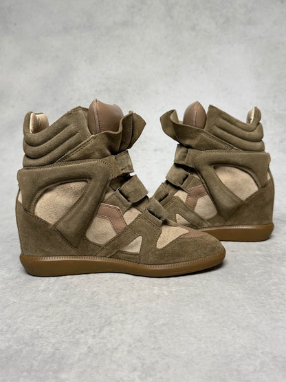 Isabel Marant Bekett Wedge Sneaker Taupe (37)