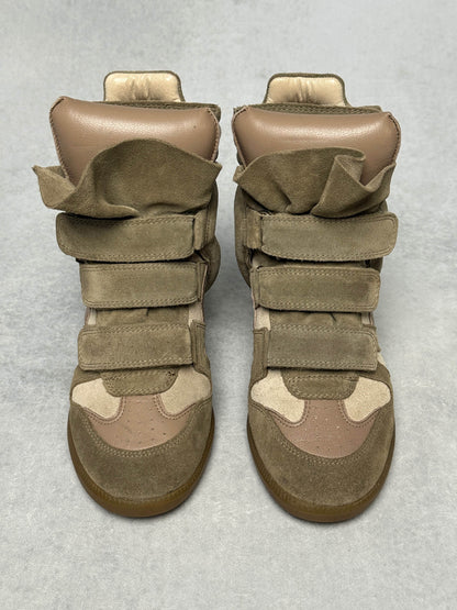 Isabel Marant Bekett Wedge Sneaker Taupe (37)