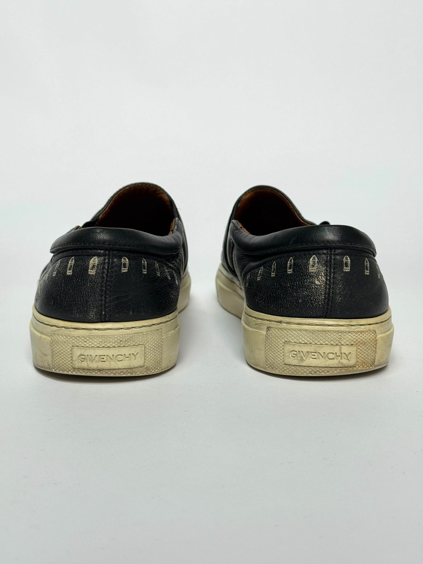 Givenchy Leather Skull Tattoo Slip-On Sneakers (43)