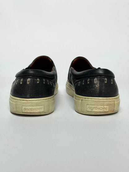 Givenchy Leather Skull Tattoo Slip-On Sneakers (43)