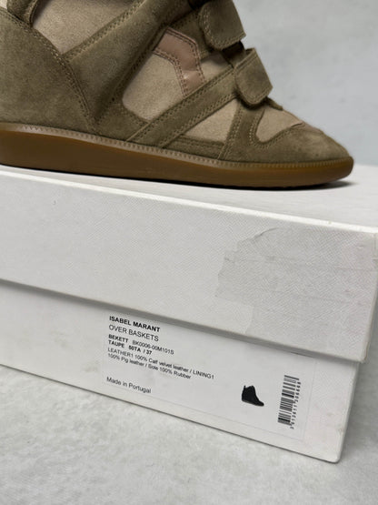 Isabel Marant Bekett Wedge Sneaker Taupe (37)