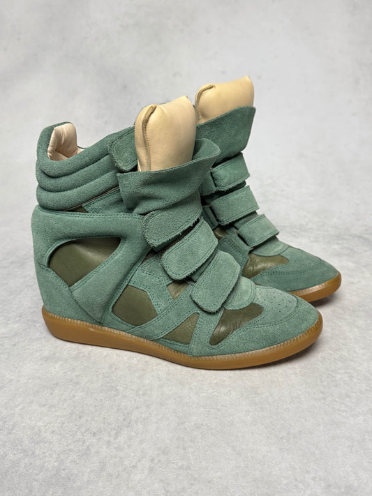 Isabel Marant Bekett Wedge Sneaker Turquoise (38)