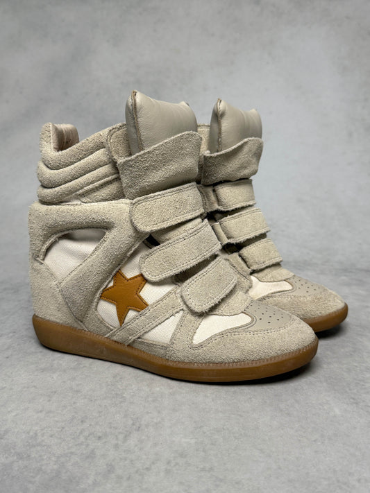 Isabel Marant Bayley Wedge Sneaker Beige (36)