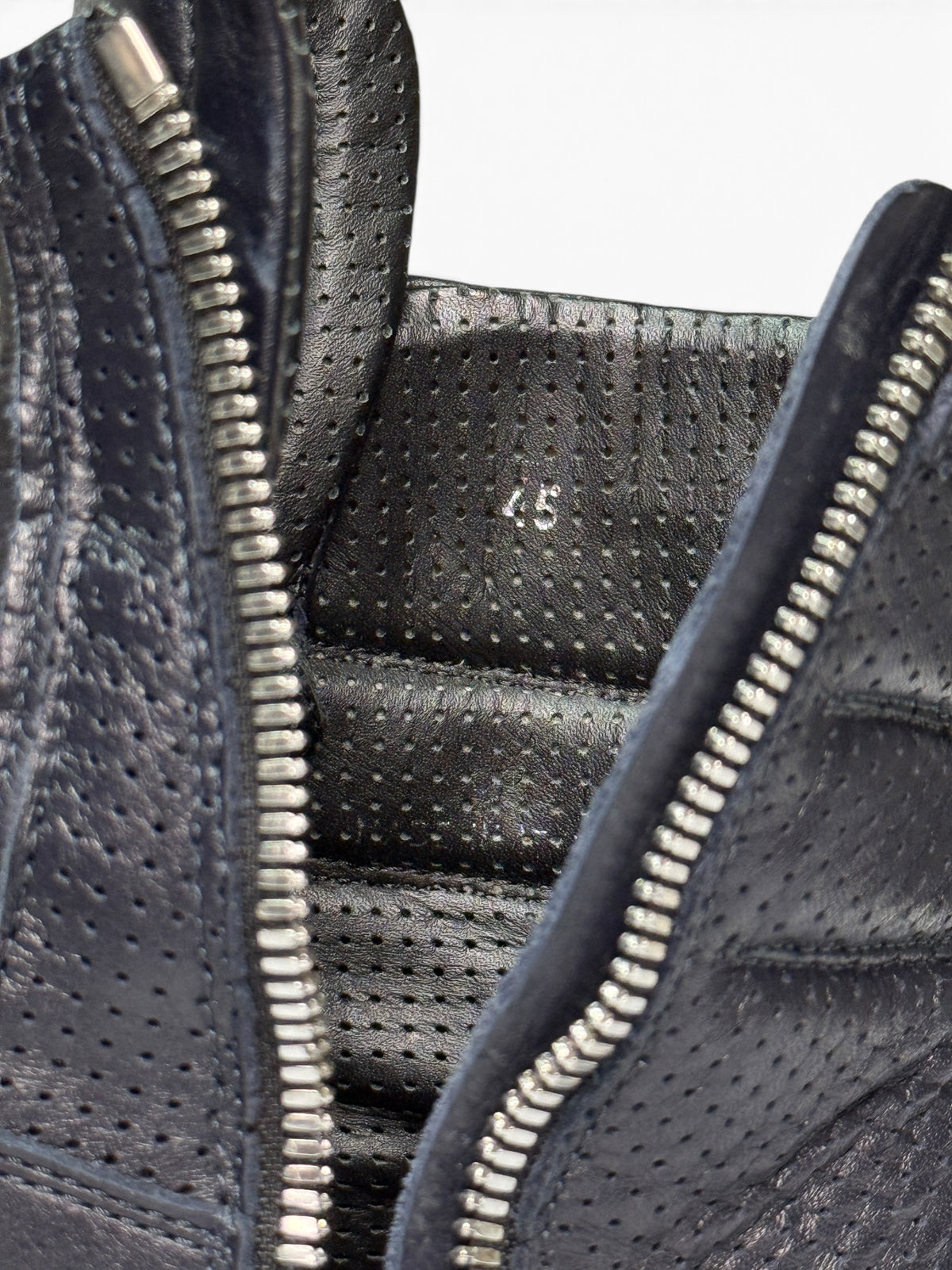 Balmain 2013 Perforated Leather High-Tops Navy