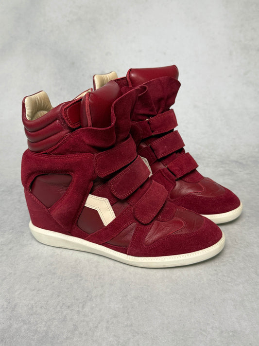 Isabel Marant Bekett Wedge Sneaker Dark Red/White (39)