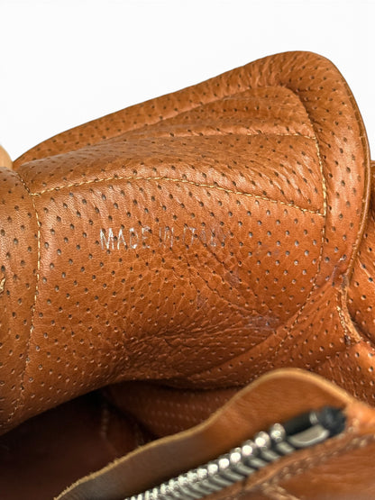 Balmain SS2013 Perforated Leather High-Tops Brown