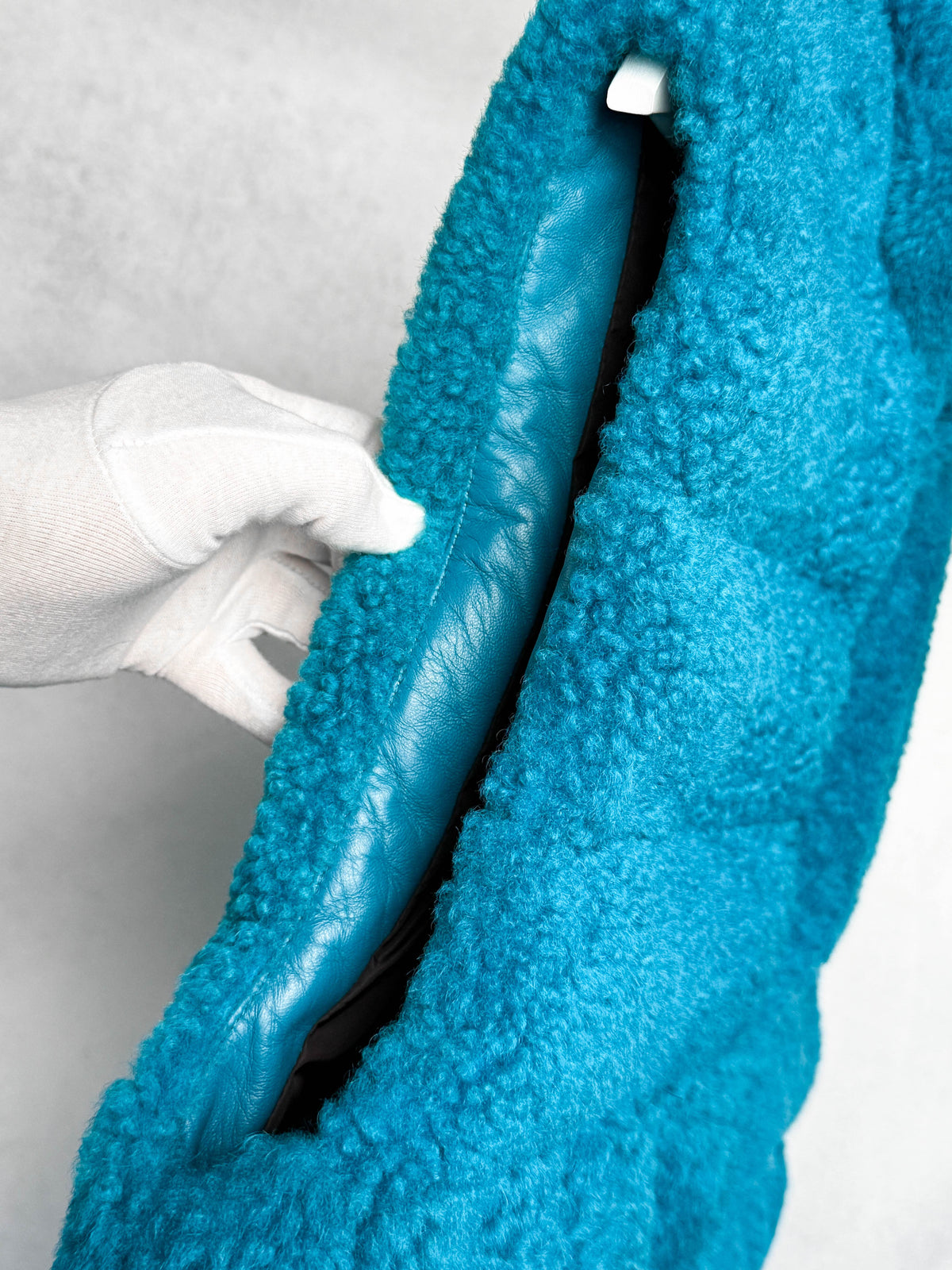 Bottega Veneta Shearling Padded Vest Turquoise (M)