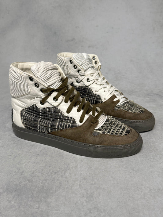 Balenciaga High-Tops Suede and Plisse Leather (41.5)