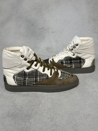 Balenciaga High-Tops Suede and Plisse Leather (41.5)