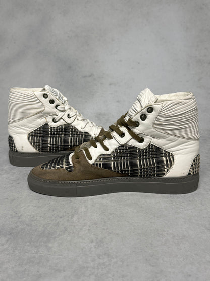 Balenciaga High-Tops Suede and Plisse Leather (41.5)