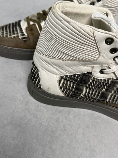 Balenciaga High-Tops Suede and Plisse Leather (41.5)