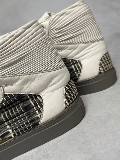 Balenciaga High-Tops Suede and Plisse Leather (41.5)