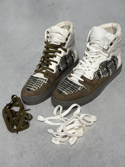 Balenciaga High-Tops Suede and Plisse Leather (41.5)