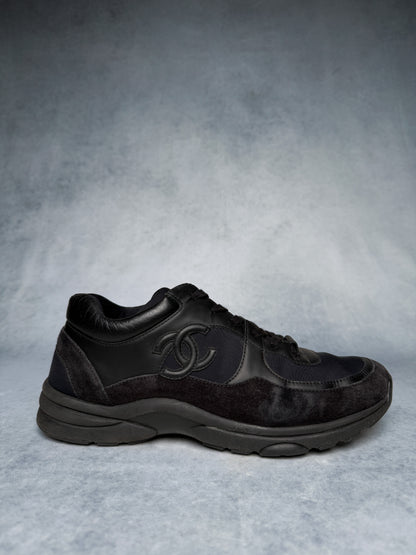 Chanel Runner Suede/Fabric Triple Black (43)