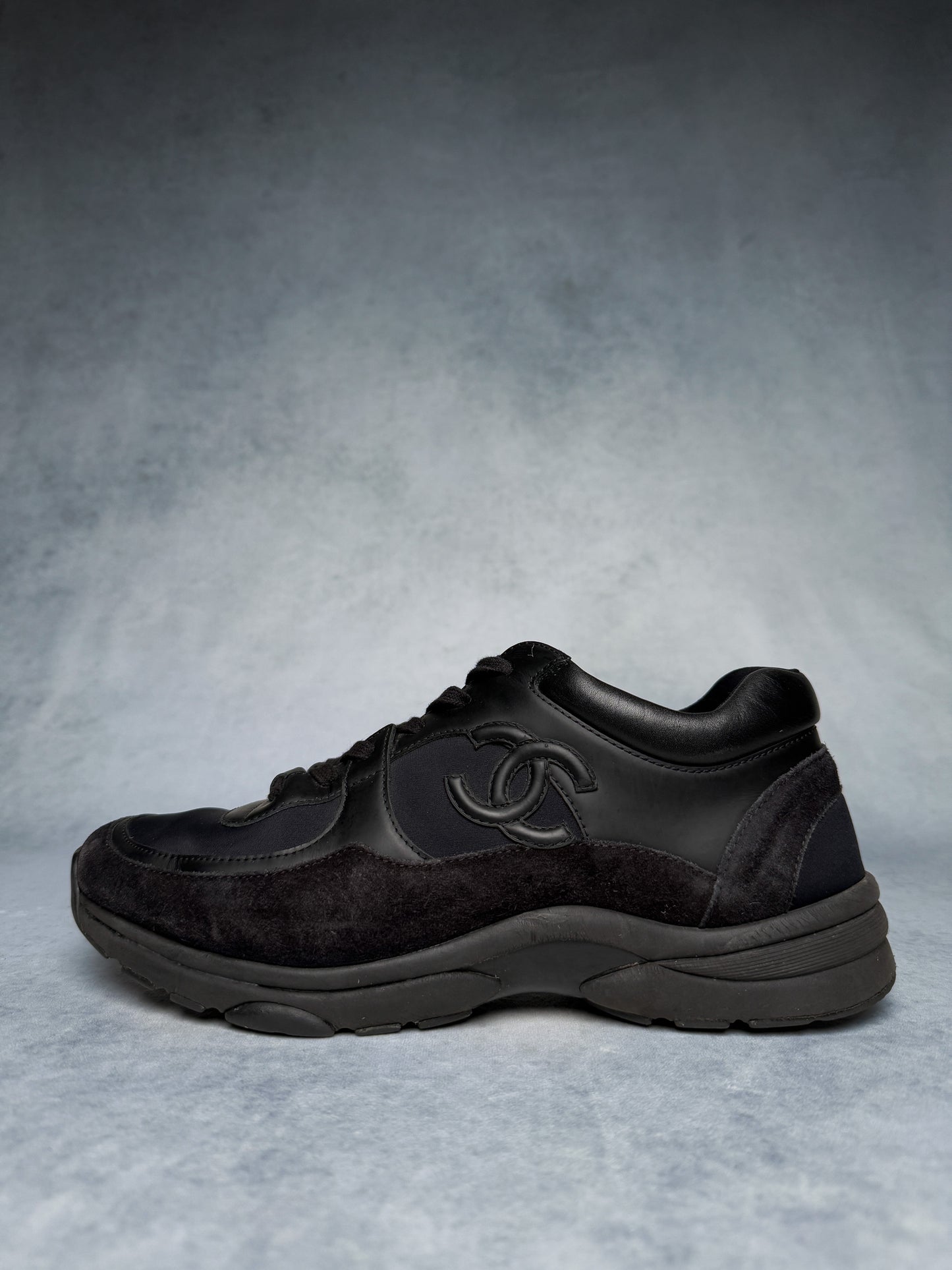 Chanel Runner Suede/Fabric Triple Black (43)