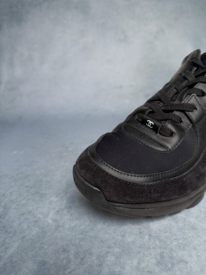 Chanel Runner Suede/Fabric Triple Black (43)
