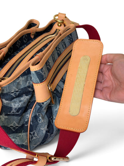 Louis Vuitton 2006 Denim Raye Porte Épaule MM