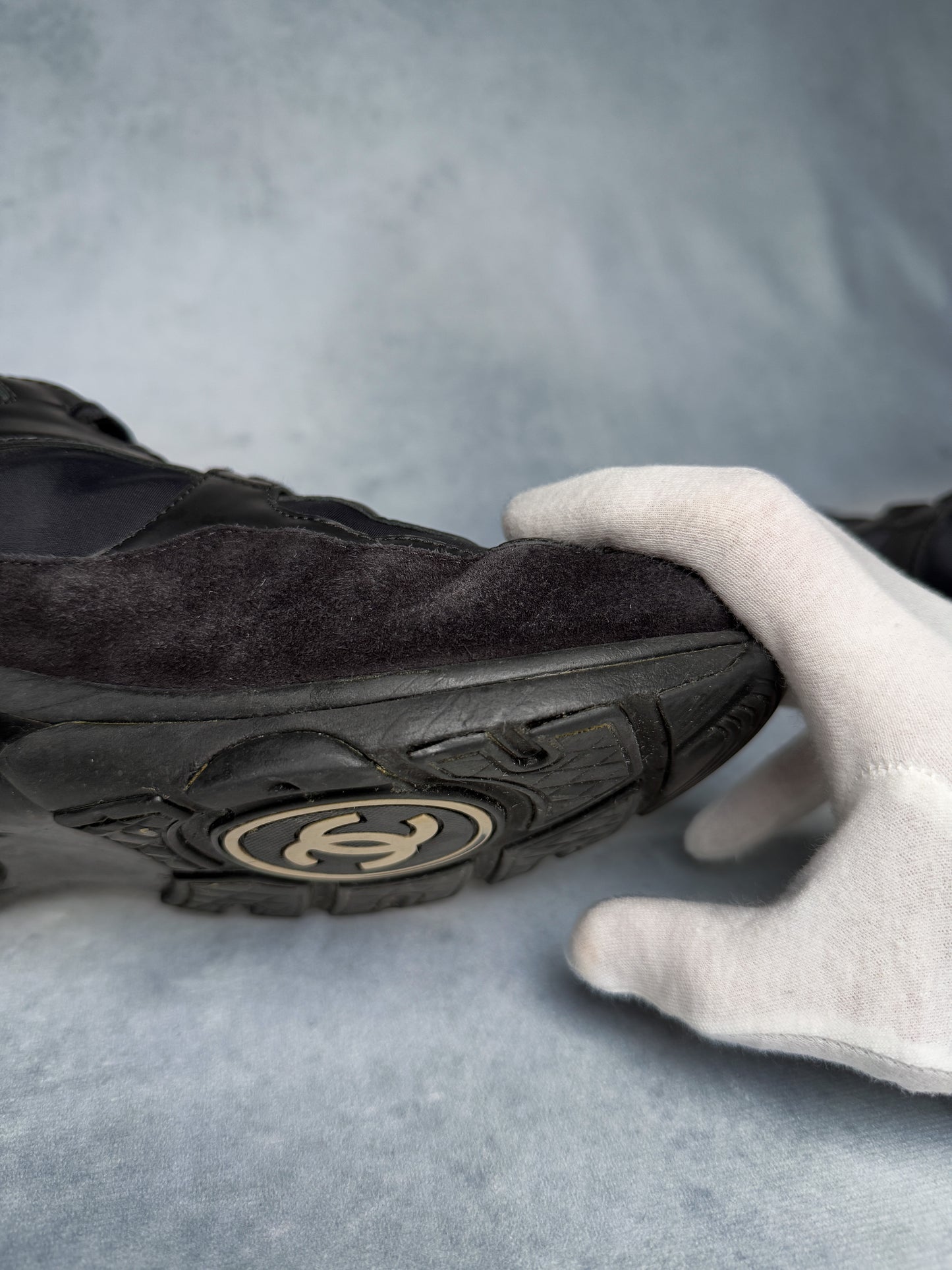 Chanel Runner Suede/Fabric Triple Black (43)