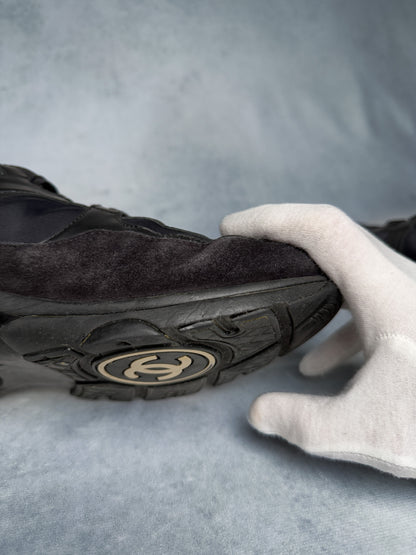 Chanel Runner Suede/Fabric Triple Black (43)