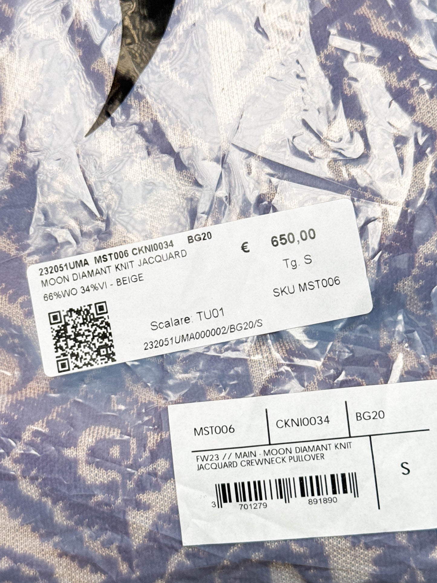 Marine Serre Moon Diamond Jacquard Crewneck Jumper