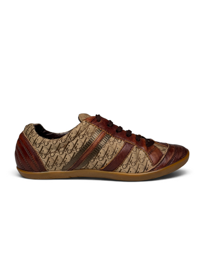 Dior Vintage Monogram Buckle Sneaker Leather/Canvas Brown (39)