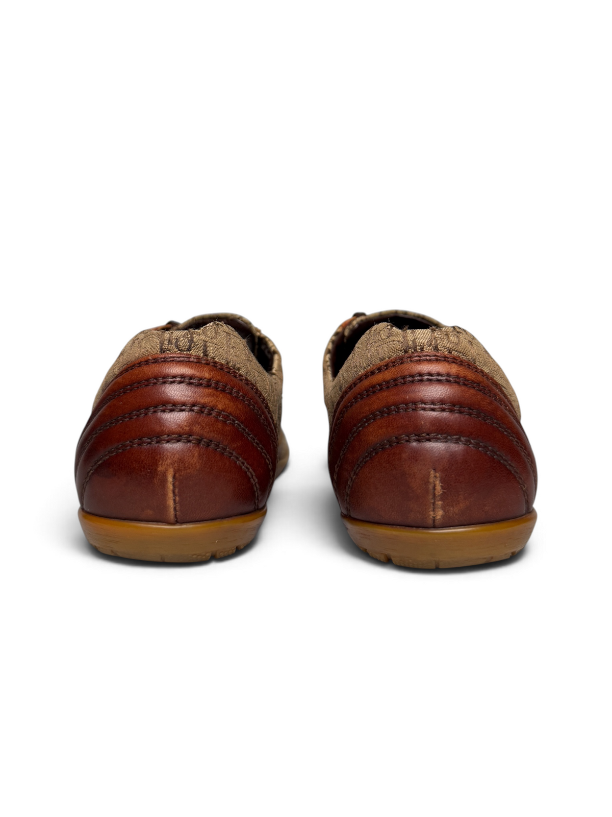 Dior Vintage Monogram Buckle Sneaker Leather/Canvas Brown (39)