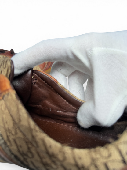 Dior Vintage Monogram Buckle Sneaker Leather/Canvas Brown (39)
