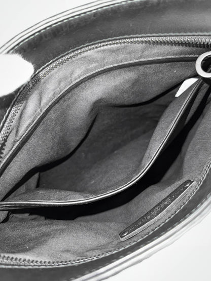 Bottega Veneta Intrecciato Messenger Bag Black
