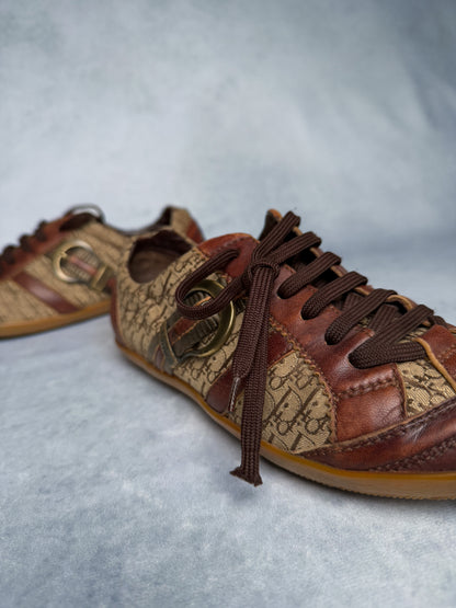 Dior Vintage Monogram Sneaker Leather/Canvas Brown (39)