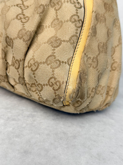Gucci Vintage Abbey D-Ring Bag Leather/Canvas