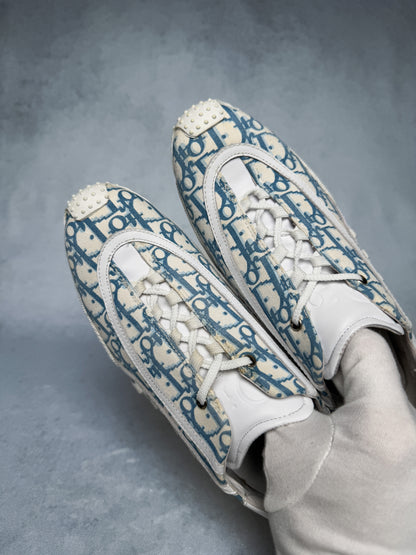 Dior Vintage Monogram Sneaker Canvas/Leather Blue/White (39)