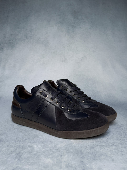 Dior Homme Sneakers Leather/Suede Navy and Brown (42)